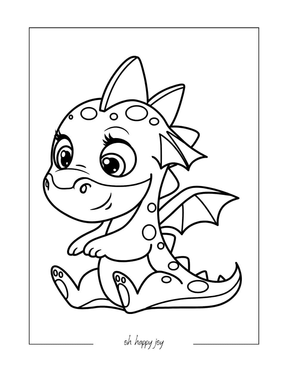 Cute Dragon Coloring Pages