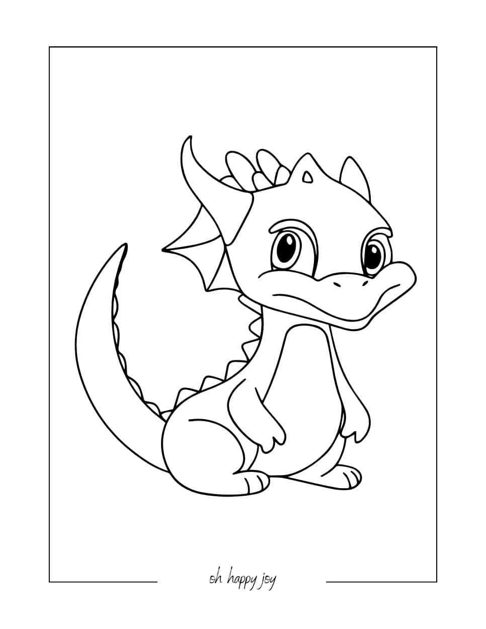 Cute Dragon Coloring Sheets