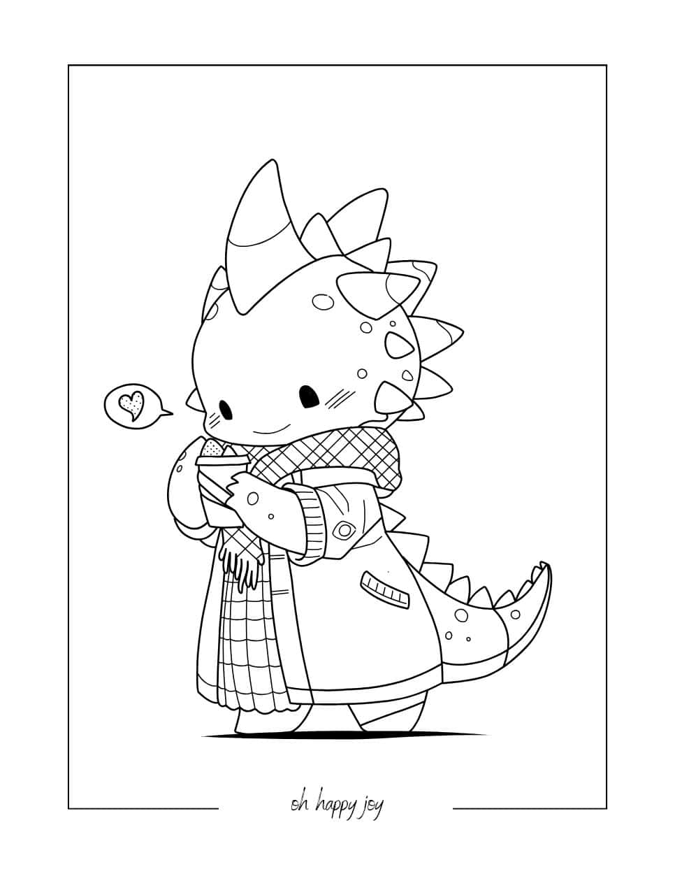Dragon Drink Coloring Page