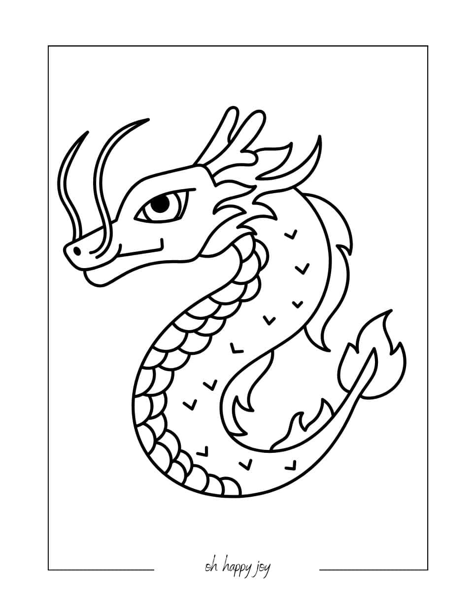 Fierce Dragon Coloring Page