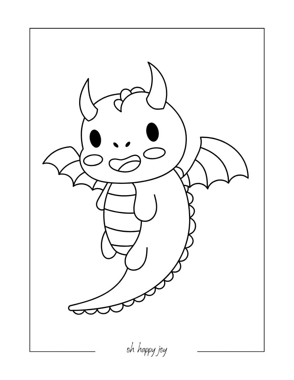 Flying Dragon Coloring Page