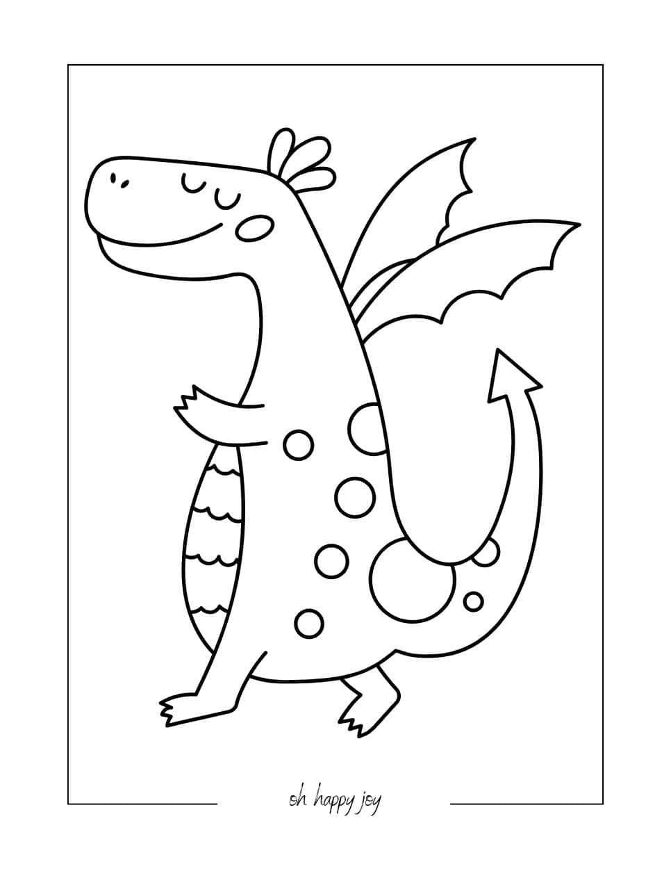 Free Dragon Coloring Page