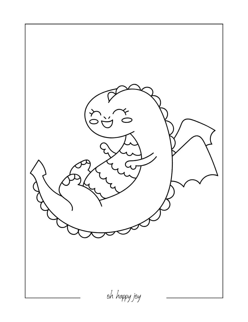 Laughing Dragon Coloring Page