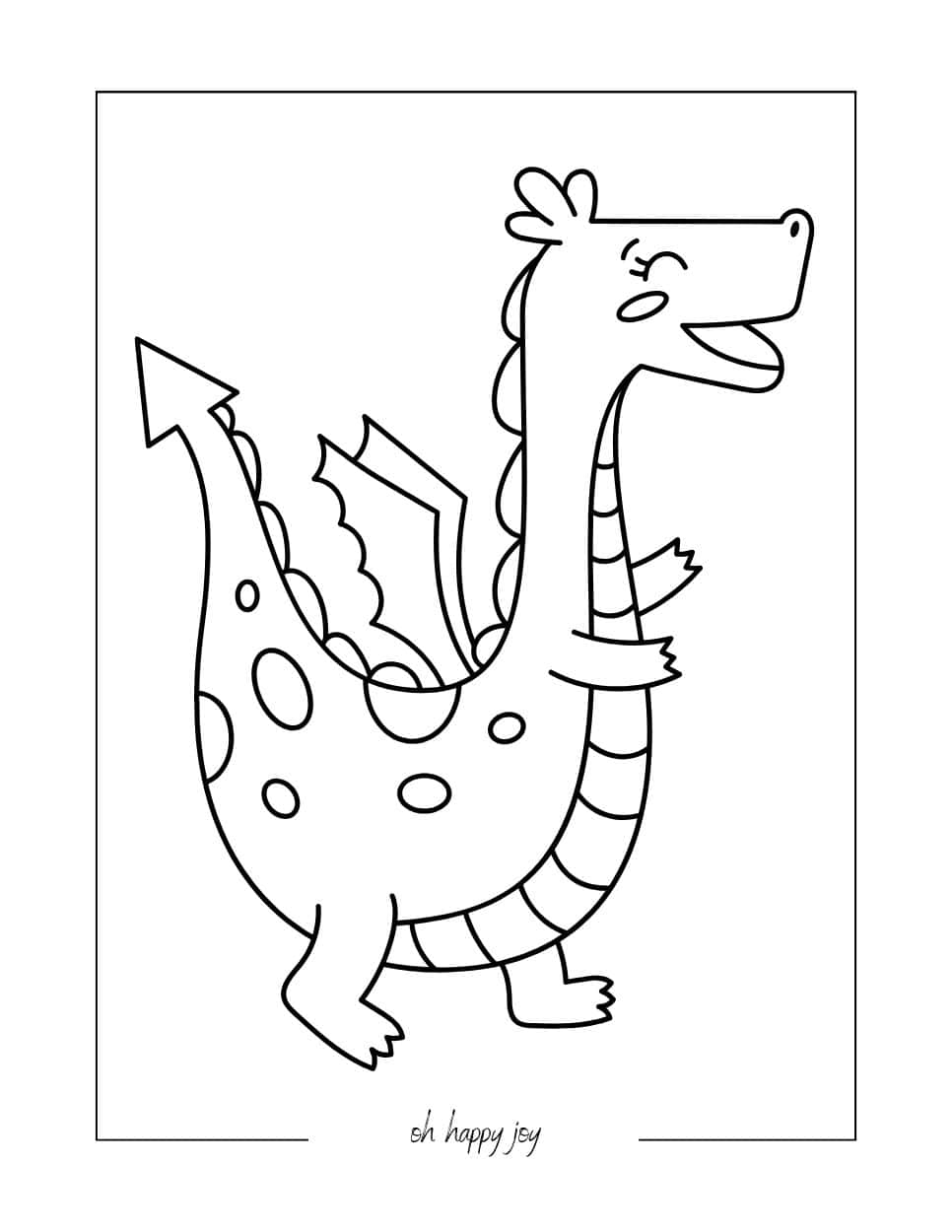 Laughing Dragon Coloring Pages