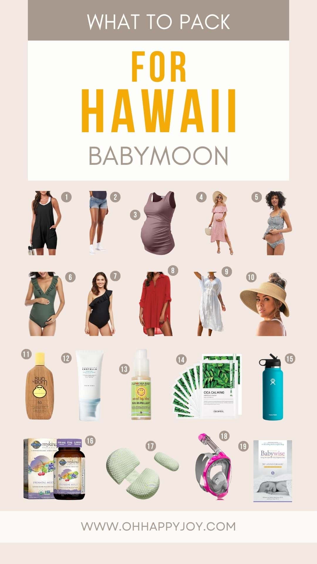 what to pack for hawaii babymoon