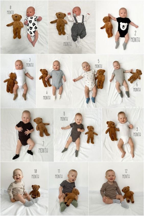 Baby Milestone Ideas - Baby Milestone With A Stuffy