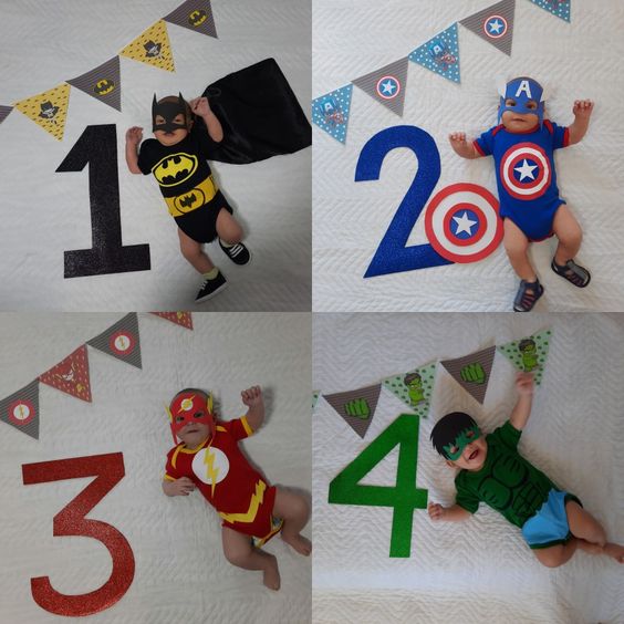 Baby Milestone Ideas - Superhero Baby Milestone Moments