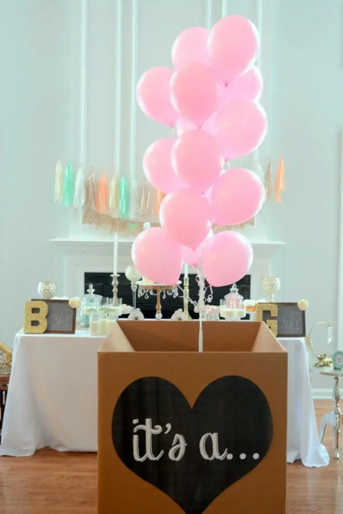 Gender Reveal Party Ideas - Gender Reveal with Balloons