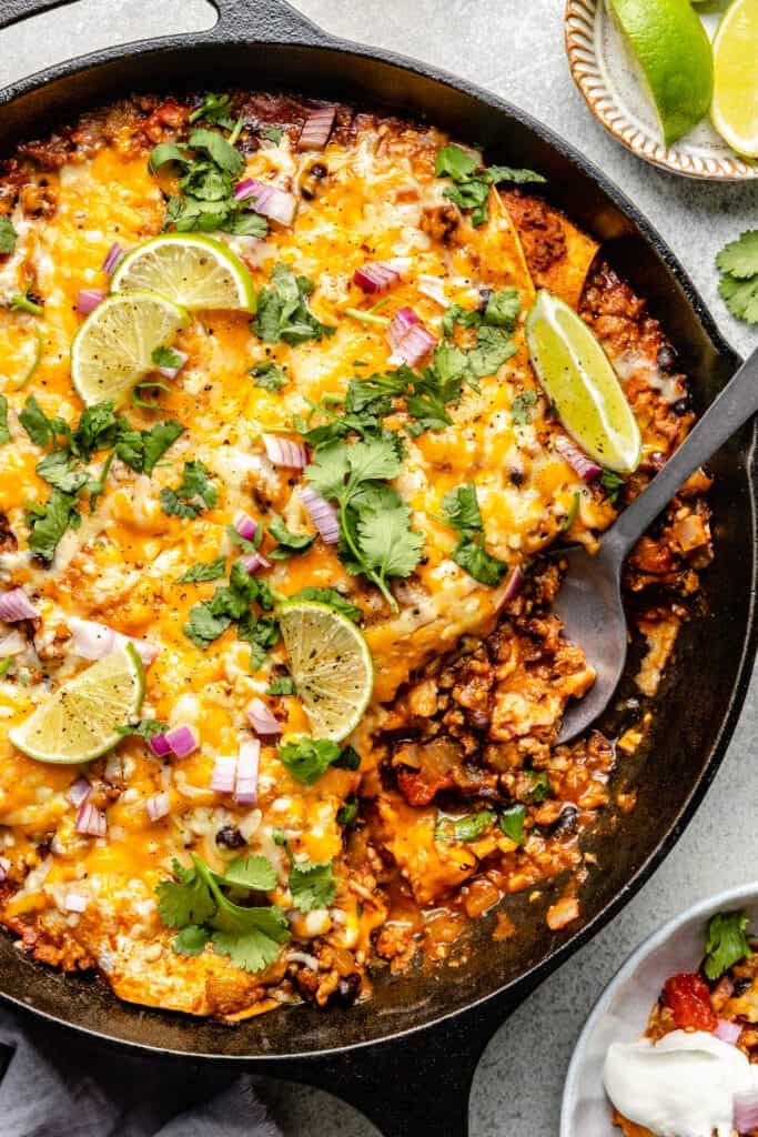 Healthy Ground Beef Recipes - Ground Beef Enchilada Casserole