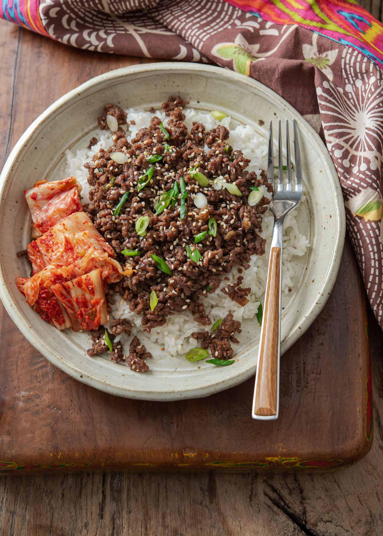 Healthy Ground Beef Recipes - Korean Ground Beef Bulgogi Bowl