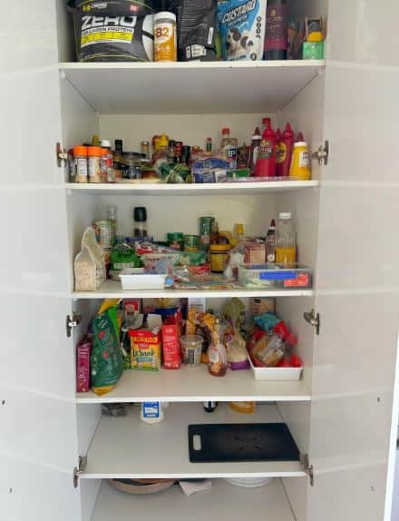 Pantry Shelf Organizer - Before