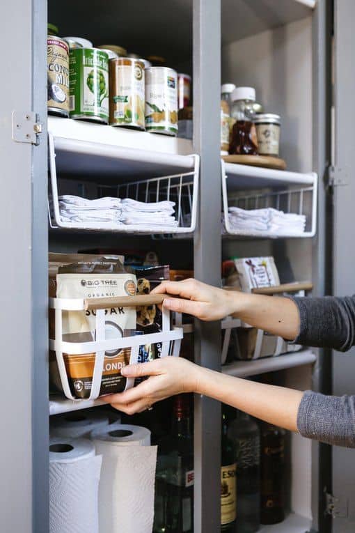 Pantry Shelf Organizer - Undershelf Basket