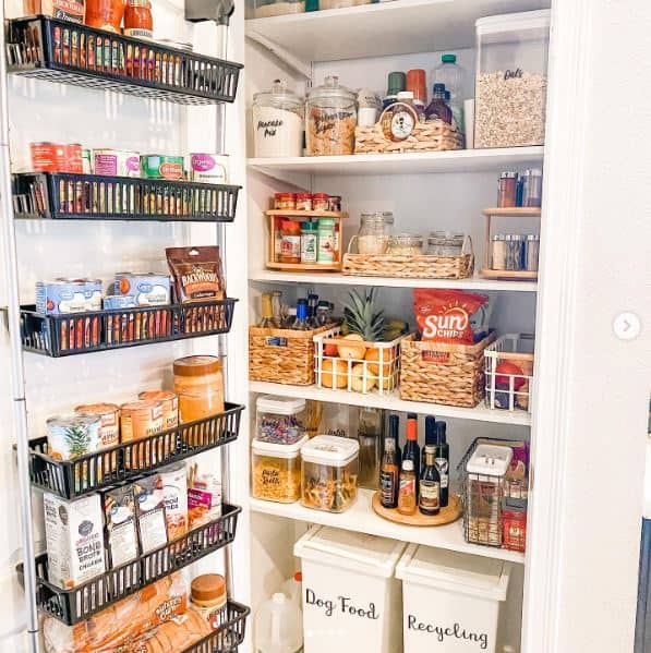 Pantry Shelf Organizer - Vertical Space and Door