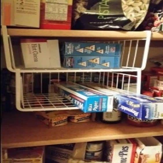 Small Pantry Shelving Ideas - Undershelf Drawer Basket