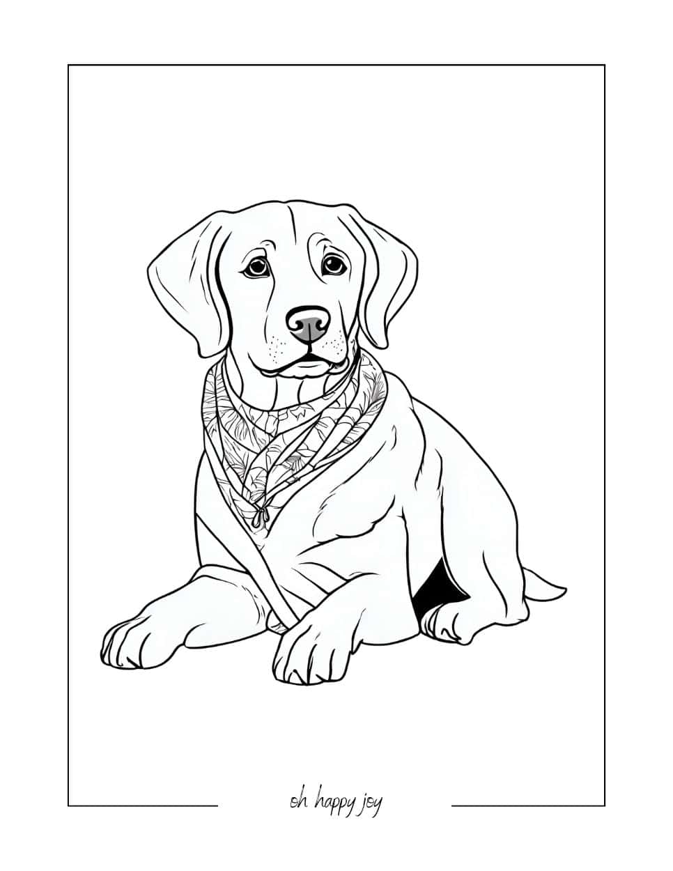 cool labrador retriever coloring page