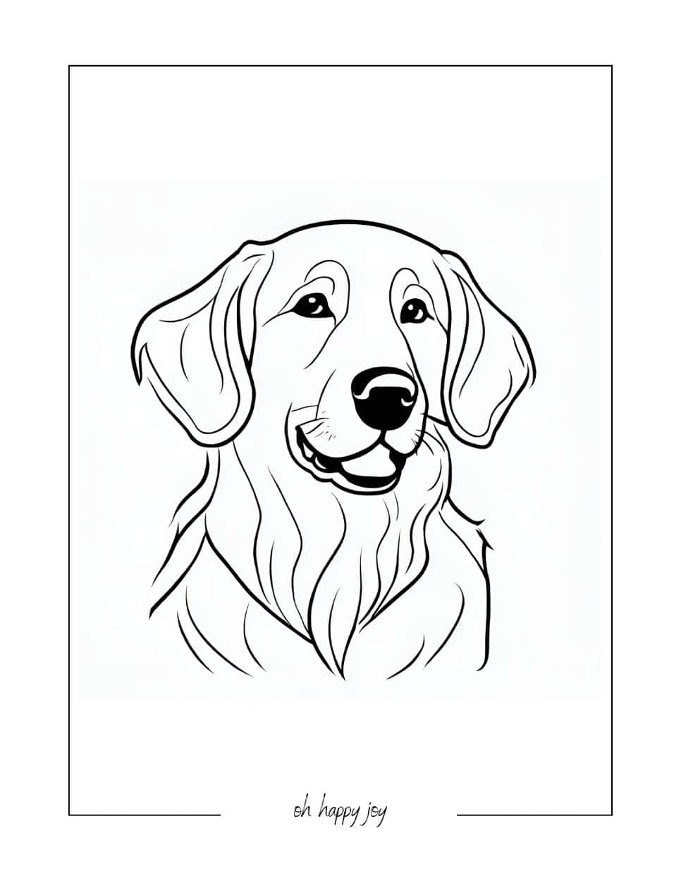 golden retriever coloring pages