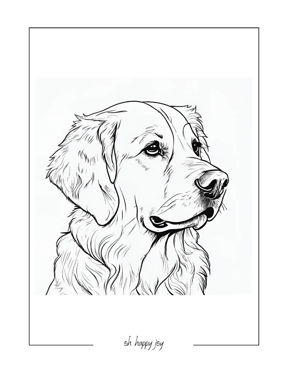 golden retriever coloring sheet
