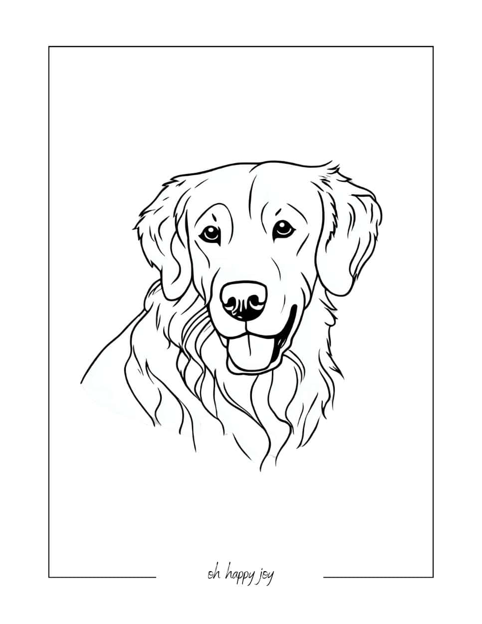 golden retriever printable free