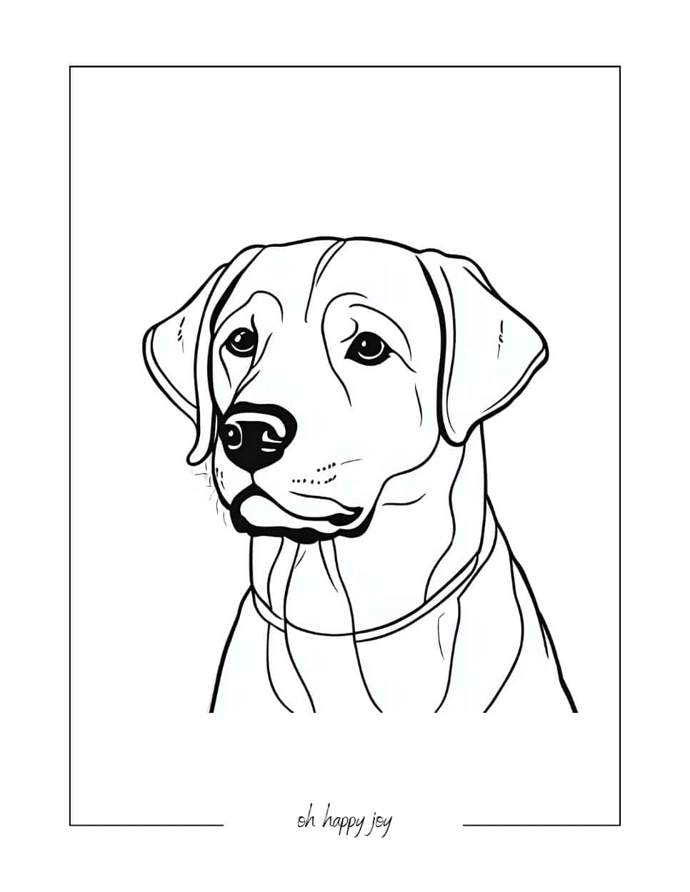 labrador retriever coloring page