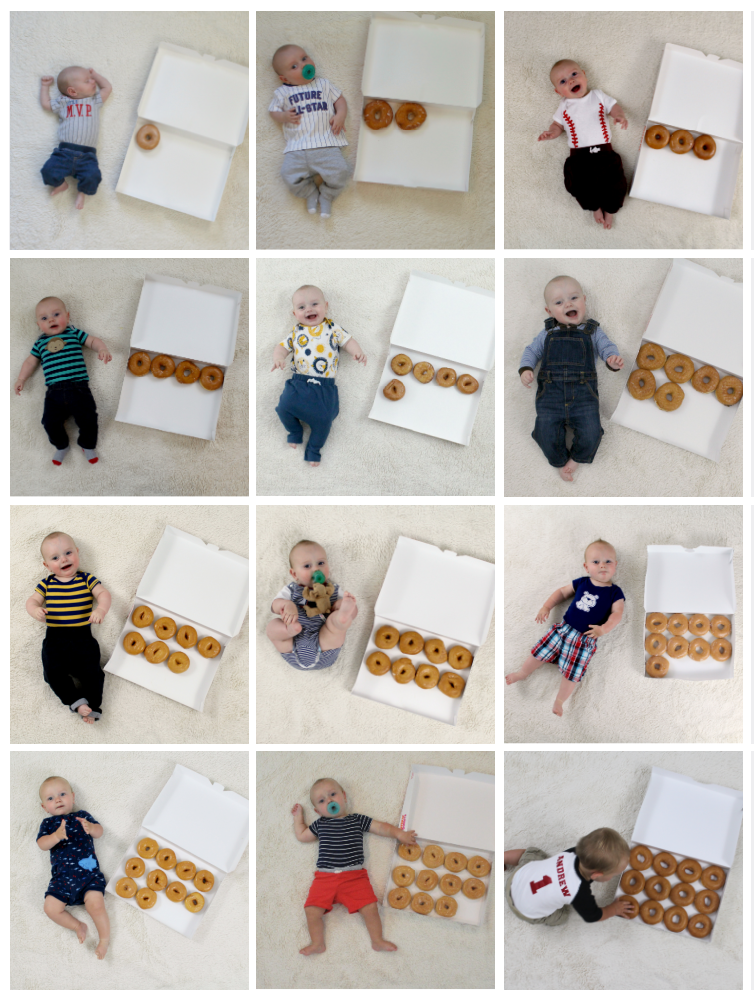 Baby Milestone Ideas - Baby Milestone with Donuts
