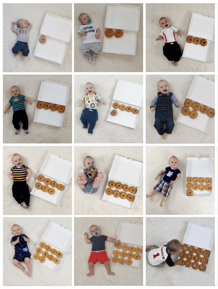 Baby Milestone Ideas - Baby Milestone with Donuts