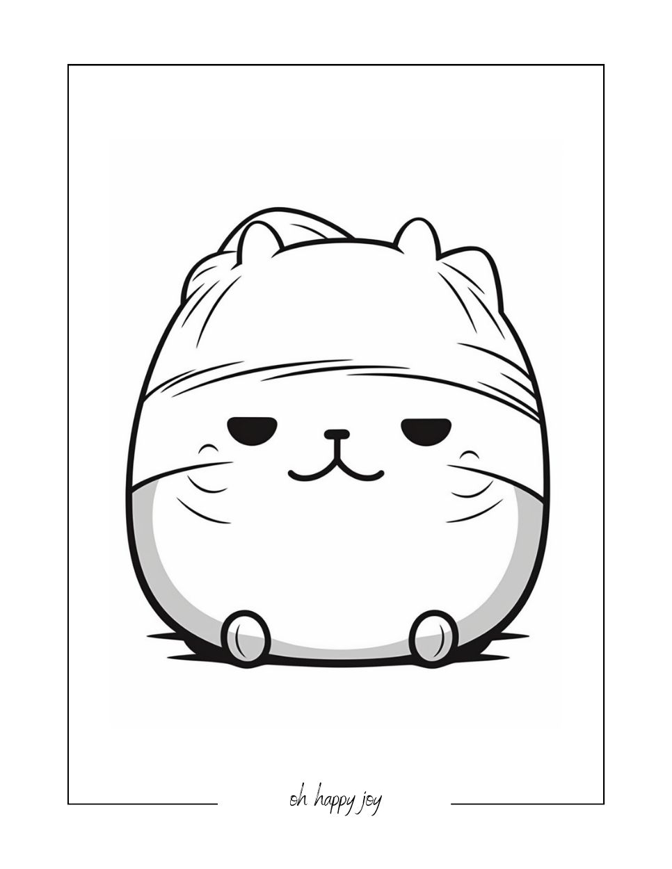 Cute squishmallow coloring page