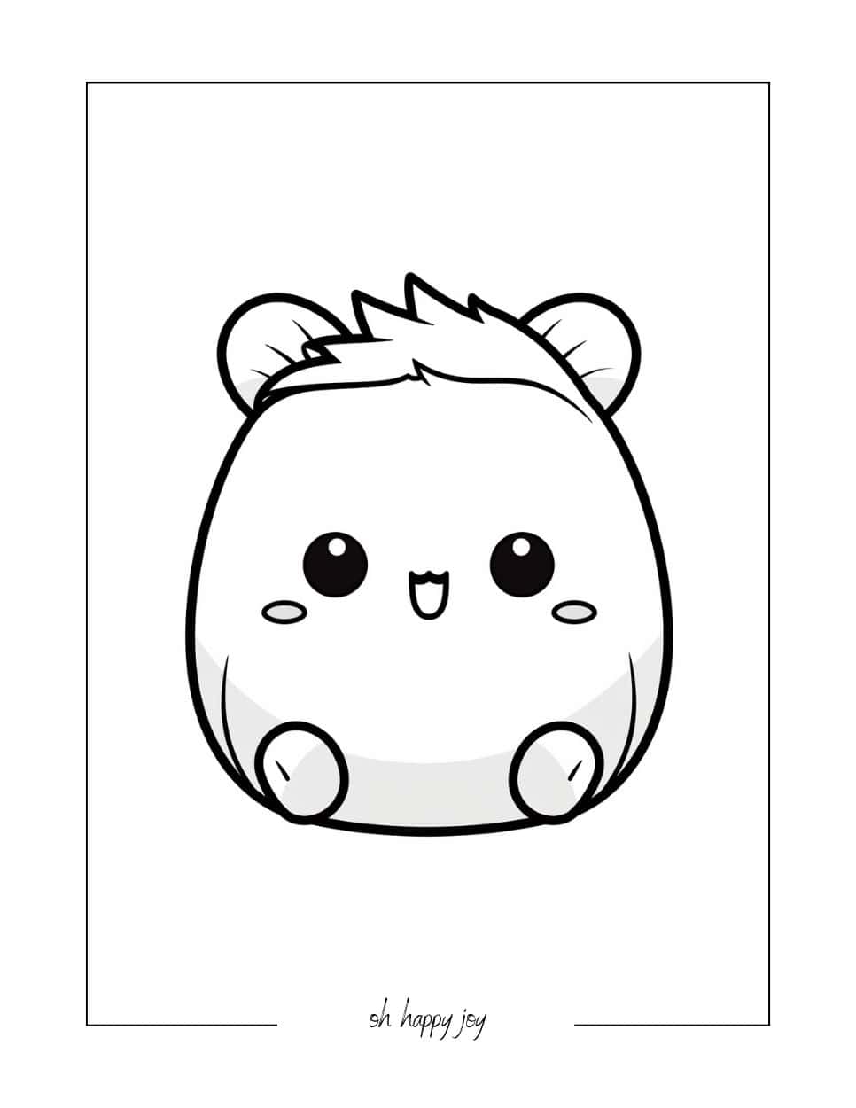 Cute squishmallow coloring sheet