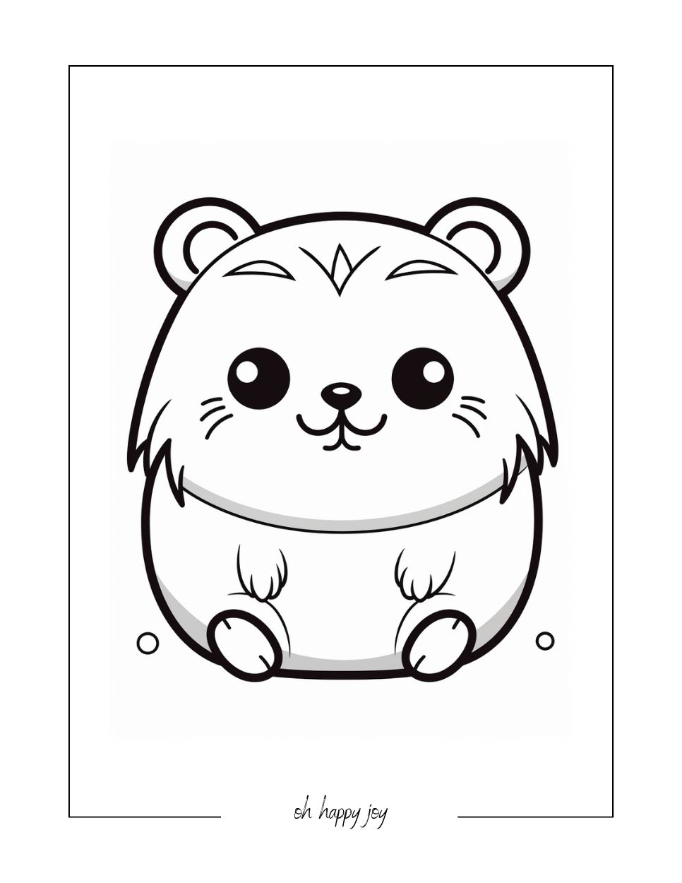 Furry squishmallow coloring page