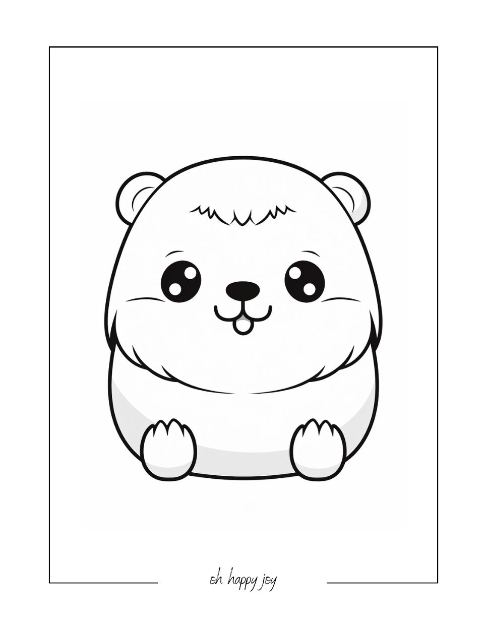 Furry squishmallow coloring page
