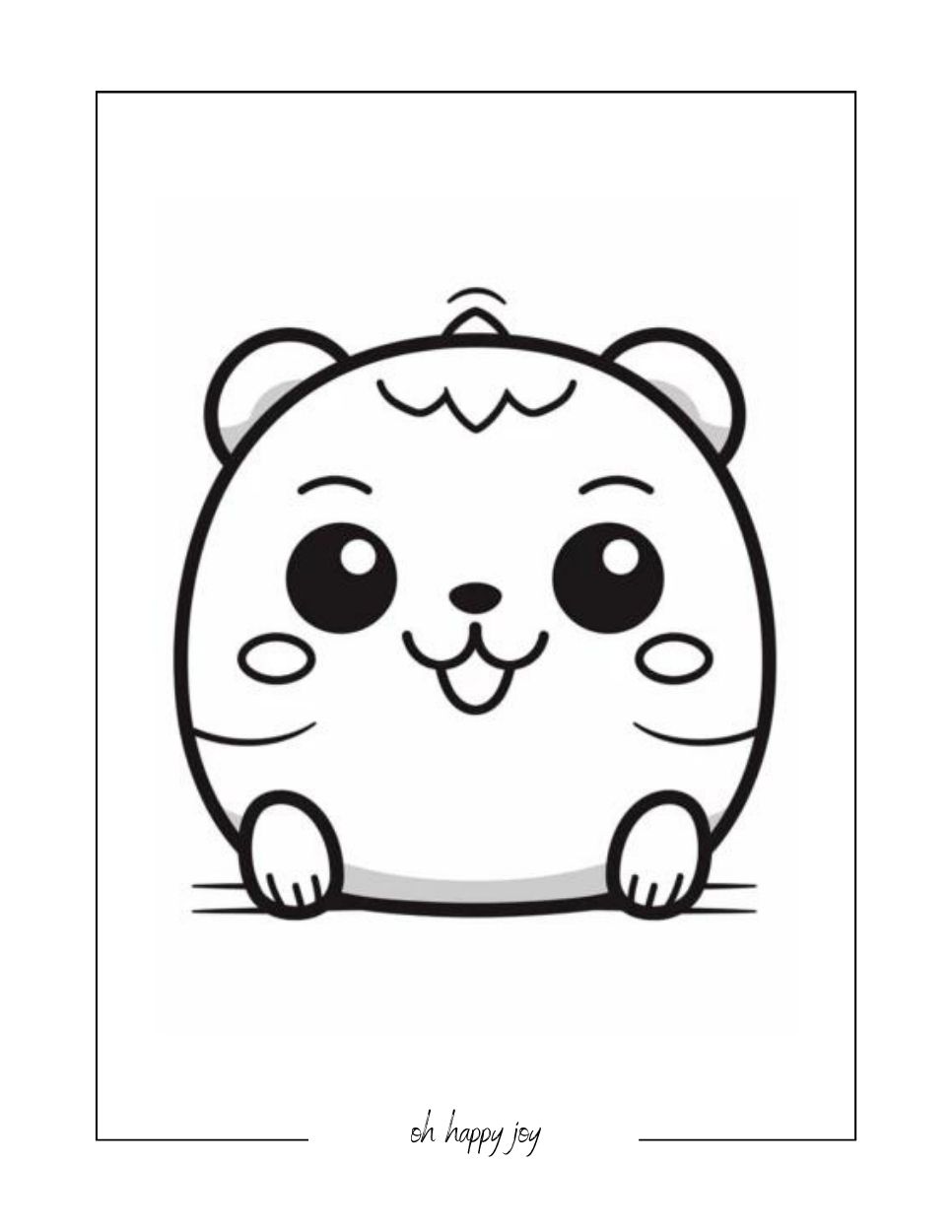Happy squishmallow coloring pages