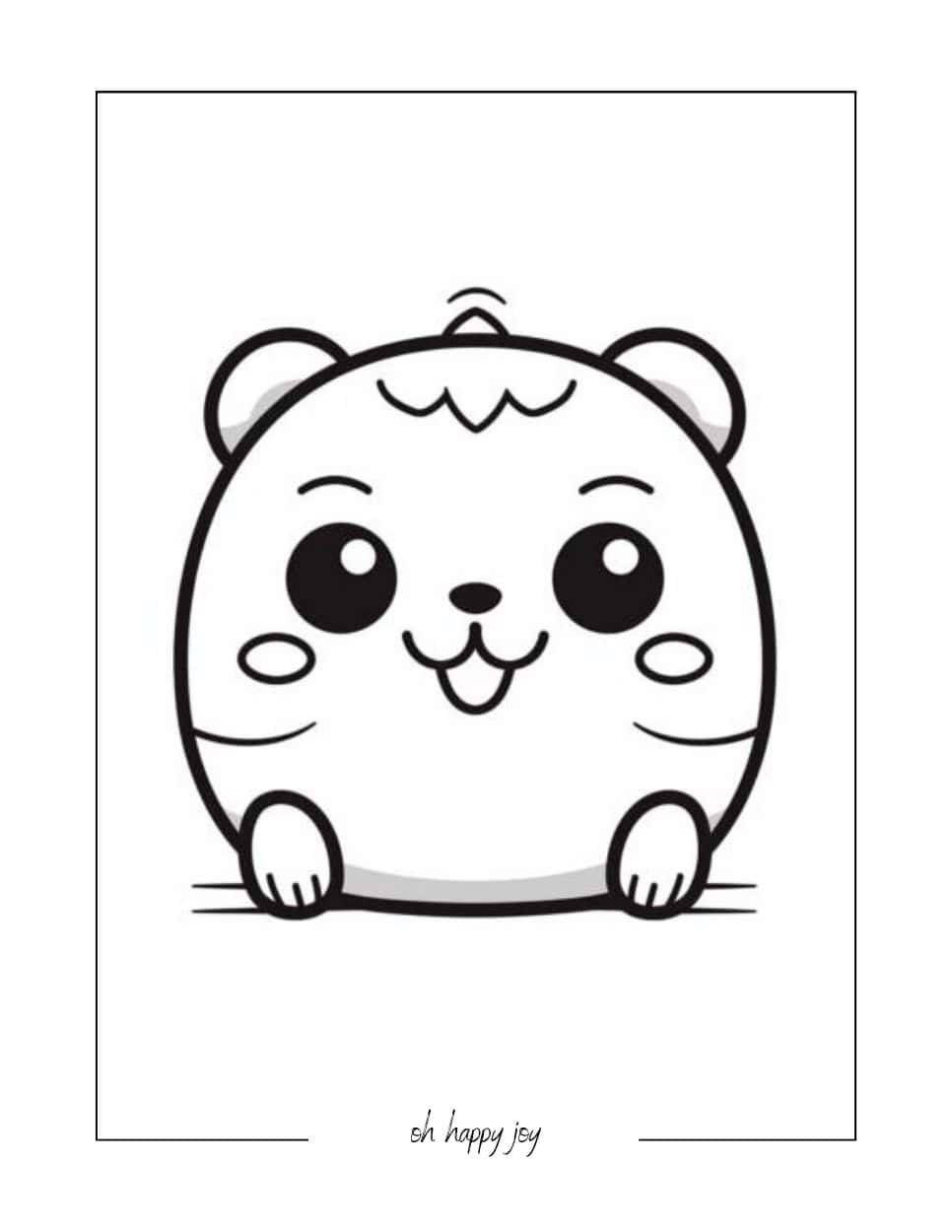 Happy squishmallow coloring pages