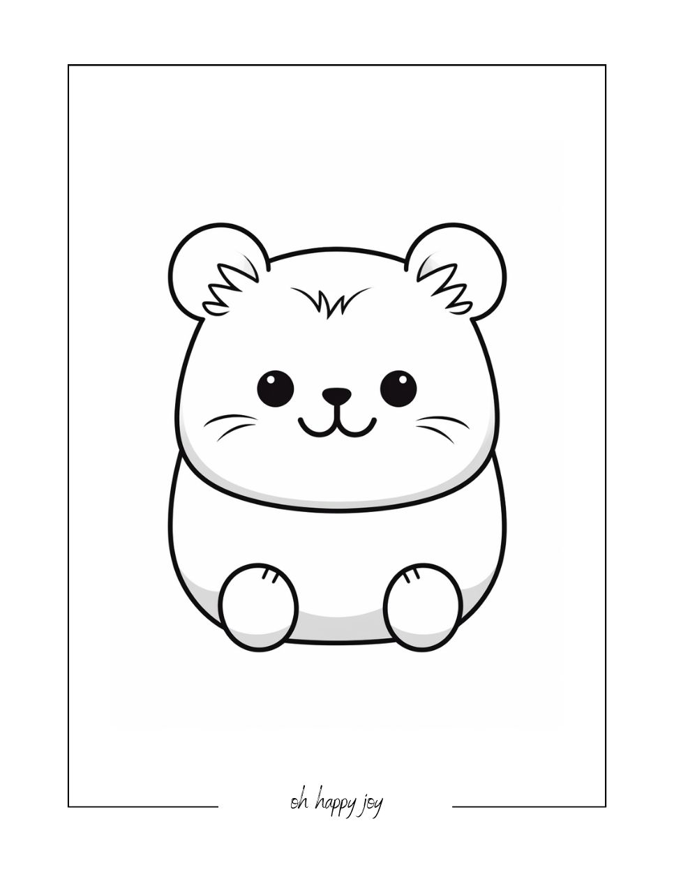 Hamster squishmallow coloring page