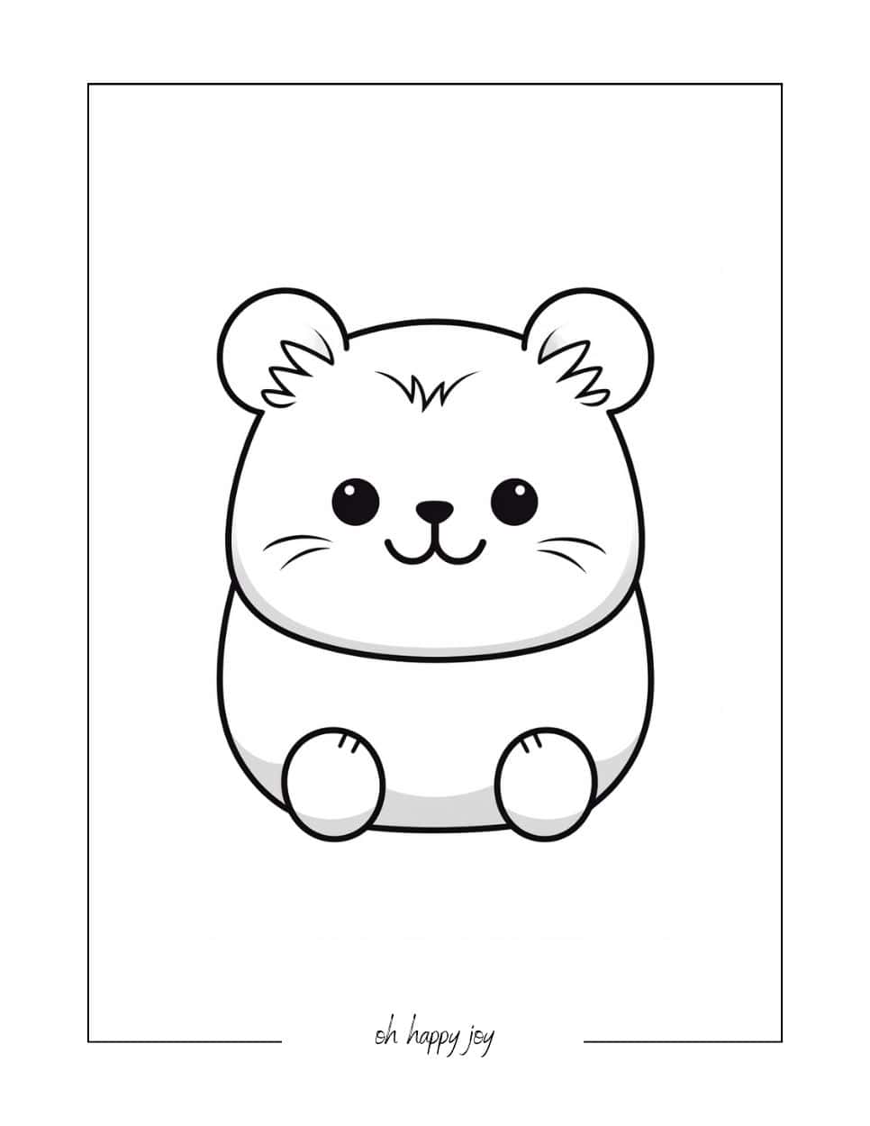 Hamster squishmallow coloring page