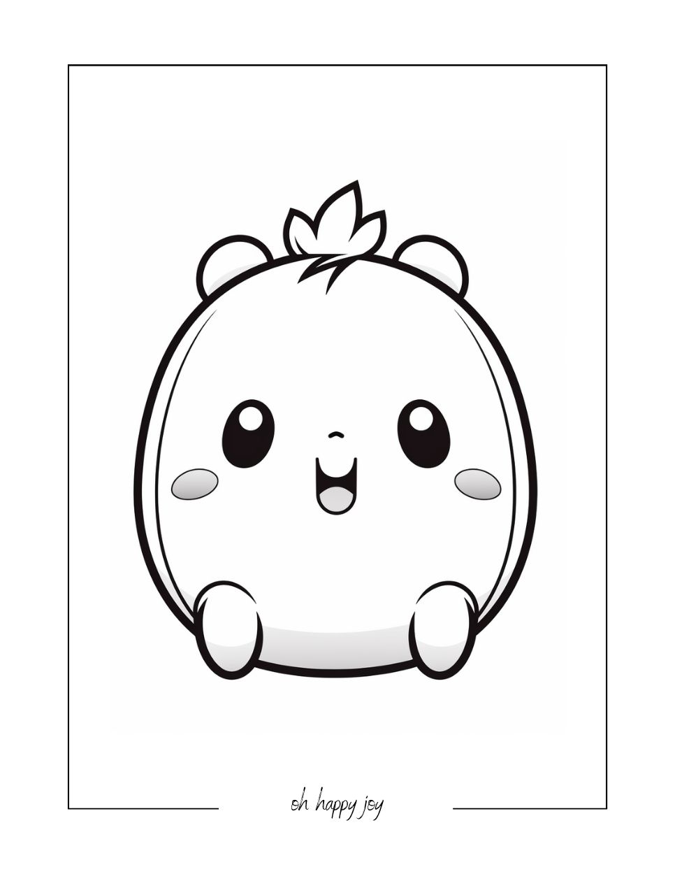 Happy squishmallow coloring page