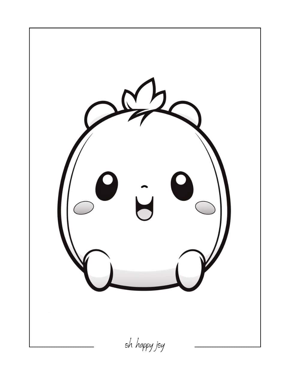 Happy squishmallow coloring page