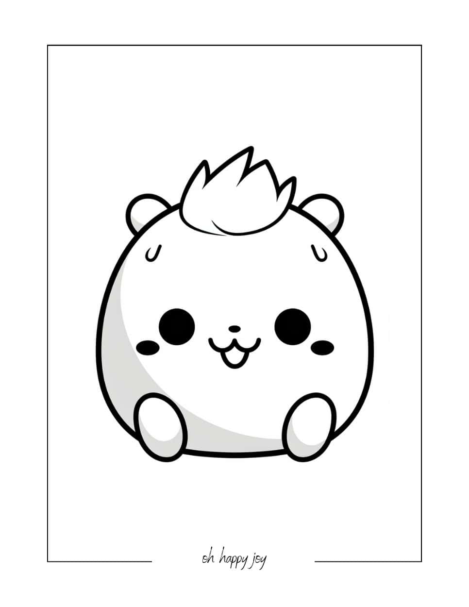 Kawaii squishmallow coloring sheet