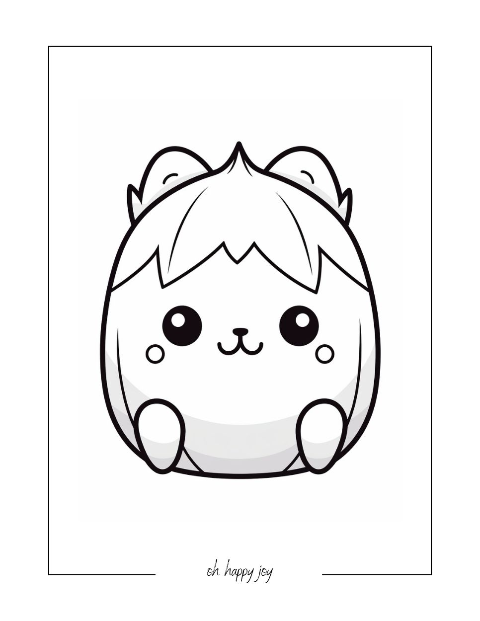 Leaf squishmallow coloring page