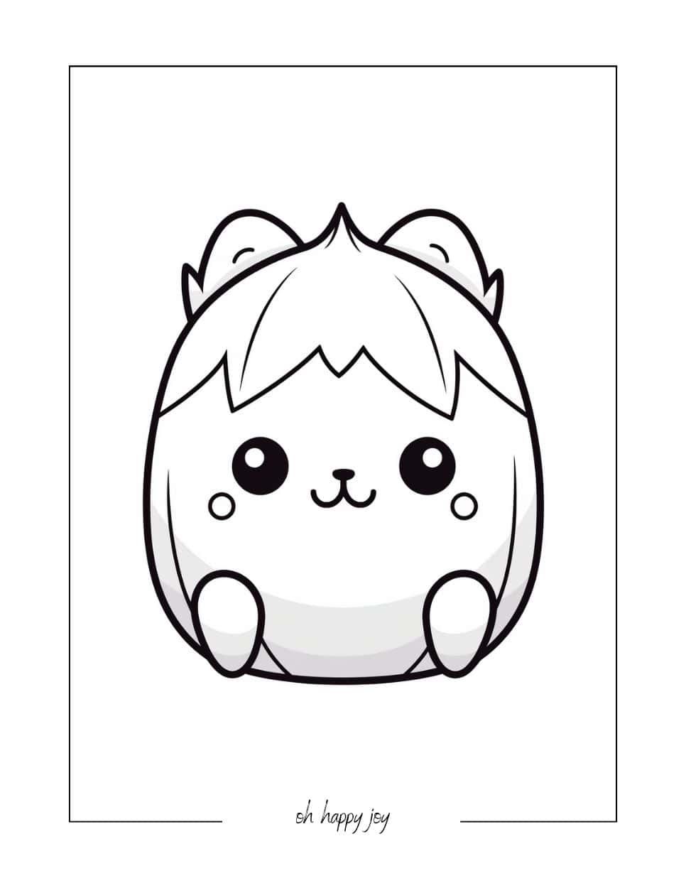 Leaf squishmallow coloring page