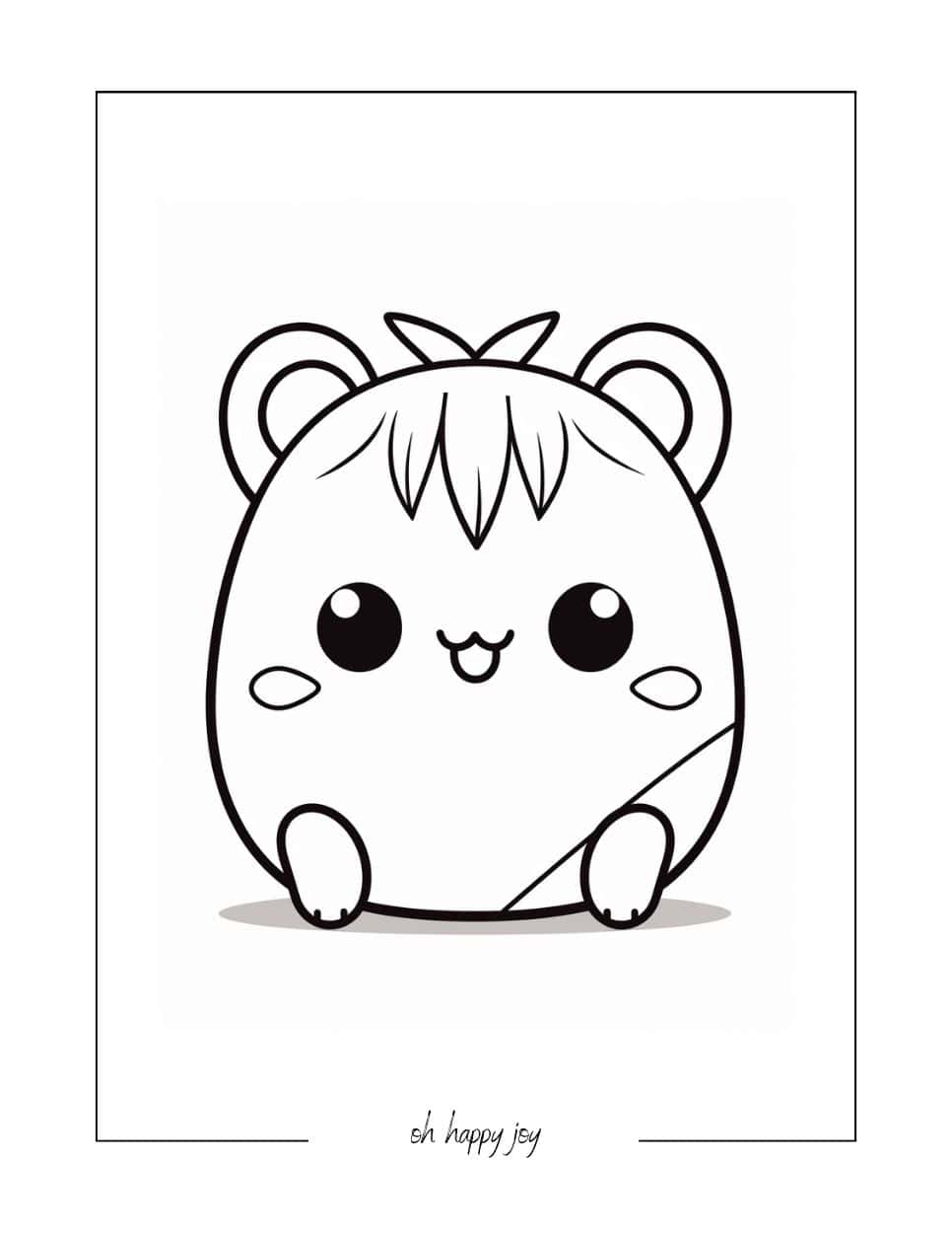 Pretty squishmallow coloring page