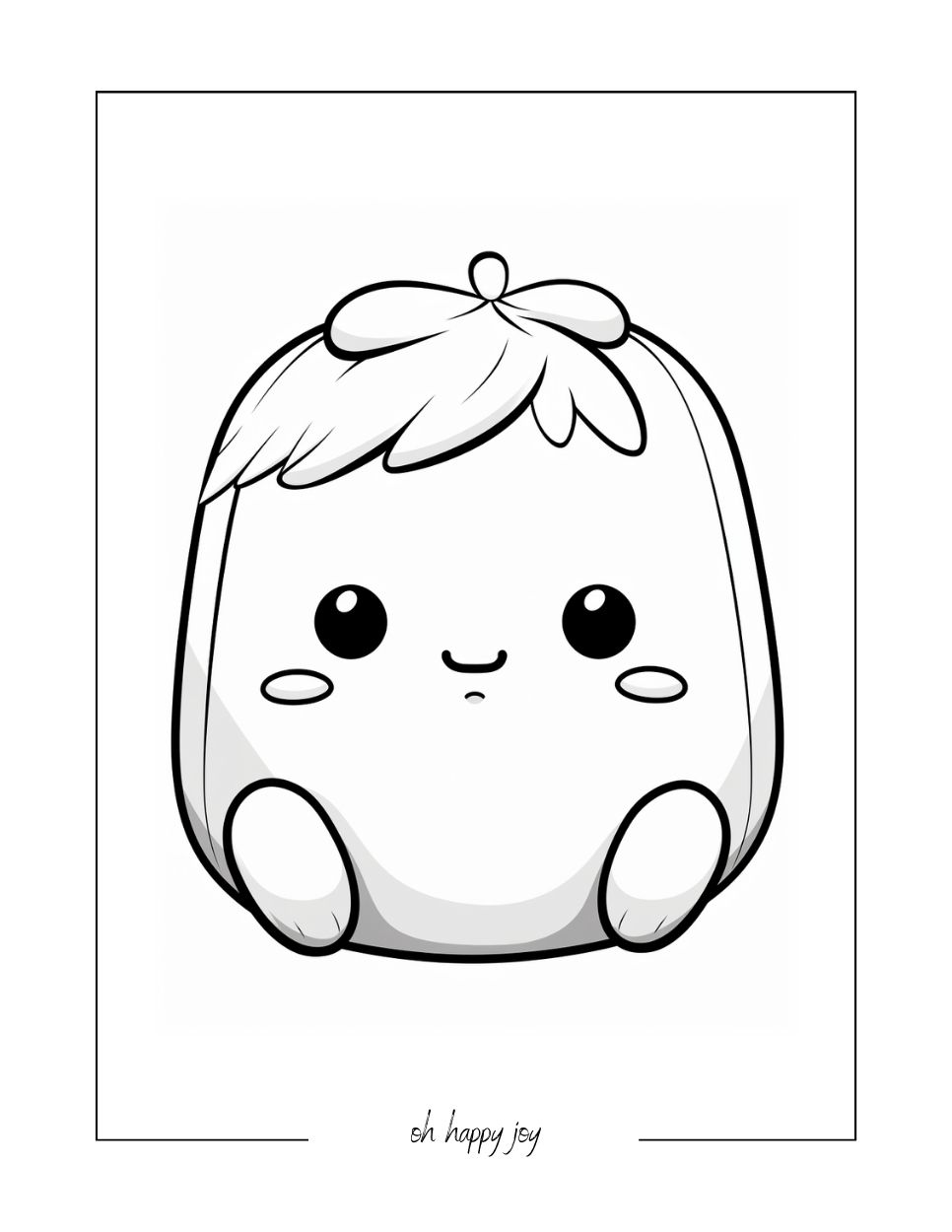 Pumpkin squishmallow coloring page
