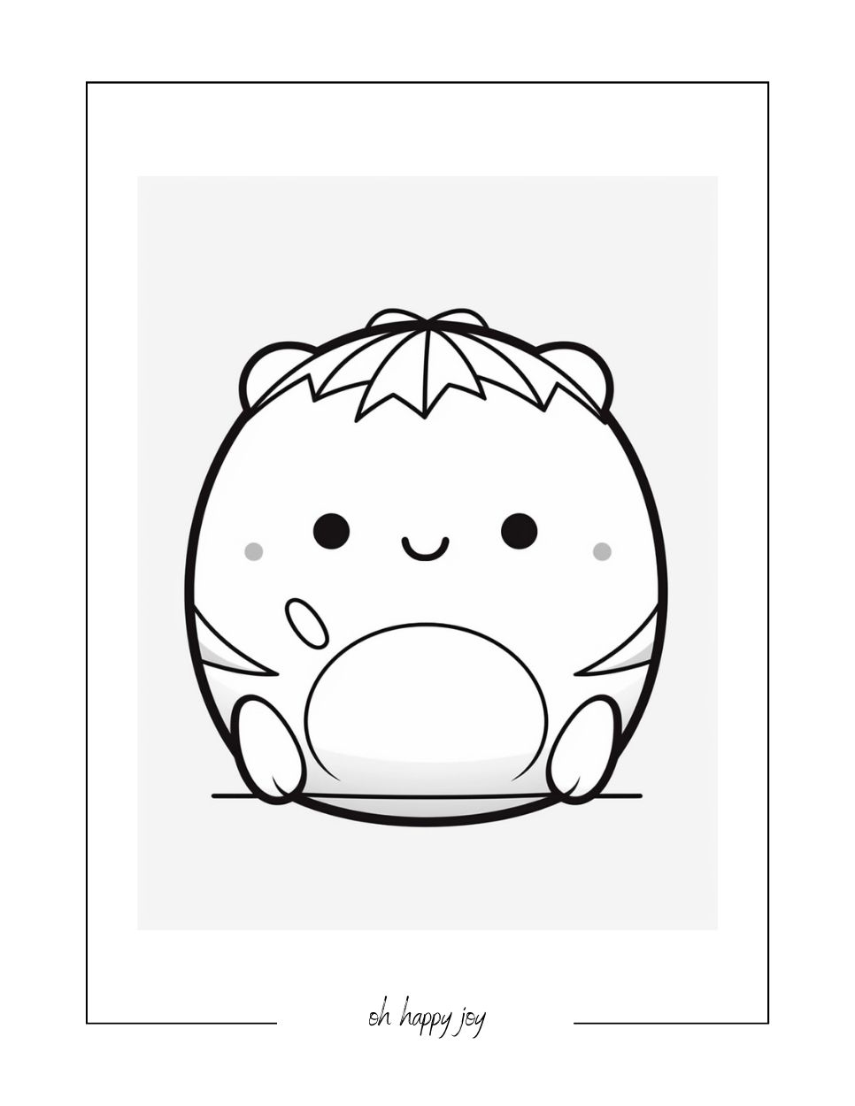 Round squishmallow coloring page