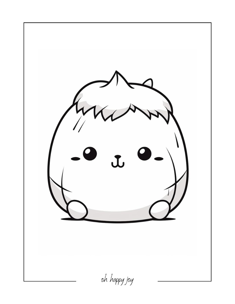 Short squishmallow coloring page