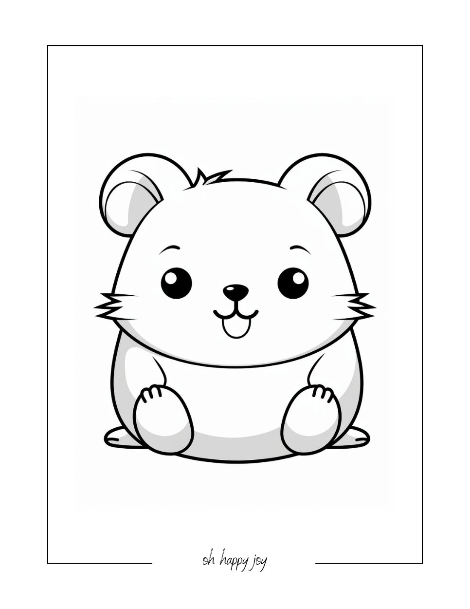 Sitting squishmallow coloring page