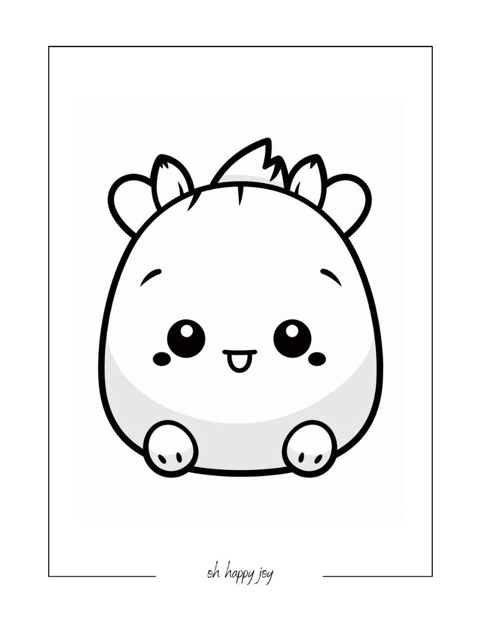 Small squishmallow coloring page