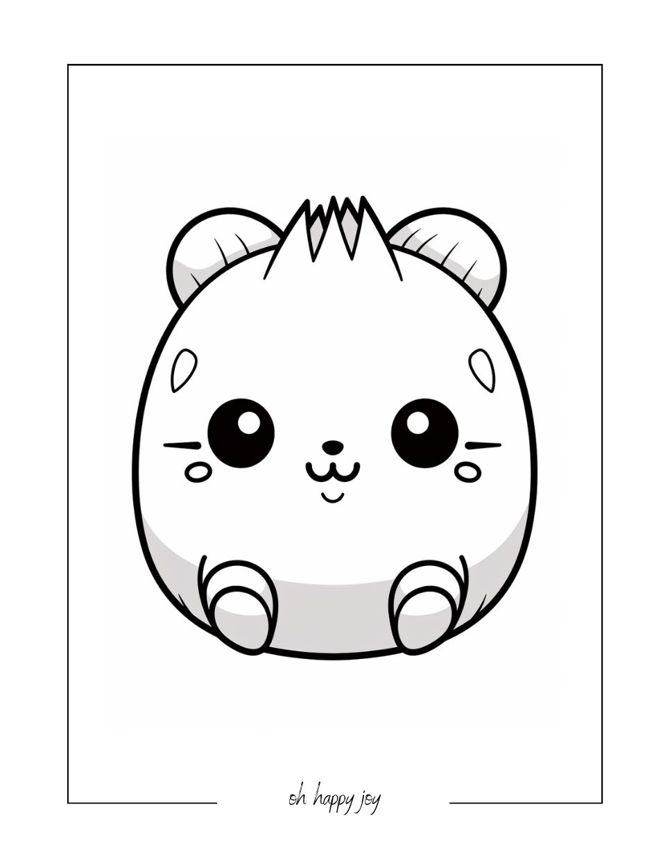 Squishmallow free coloring sheet