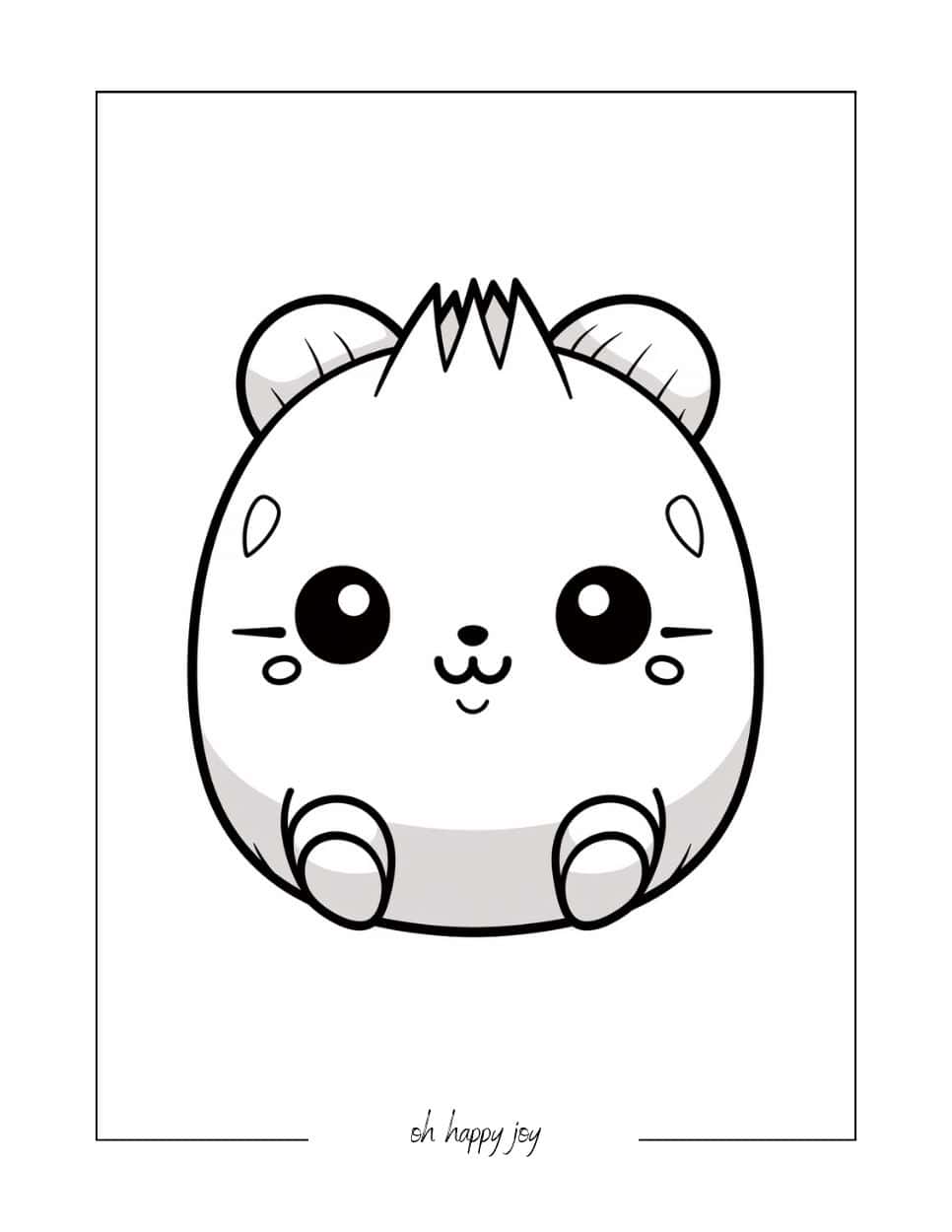 Squishmallow free coloring sheet