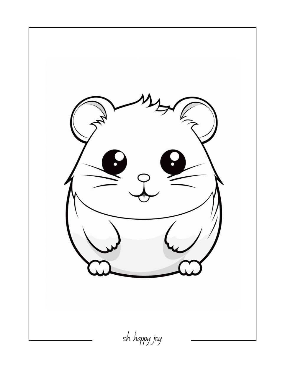 Squishmallow hamster coloring page