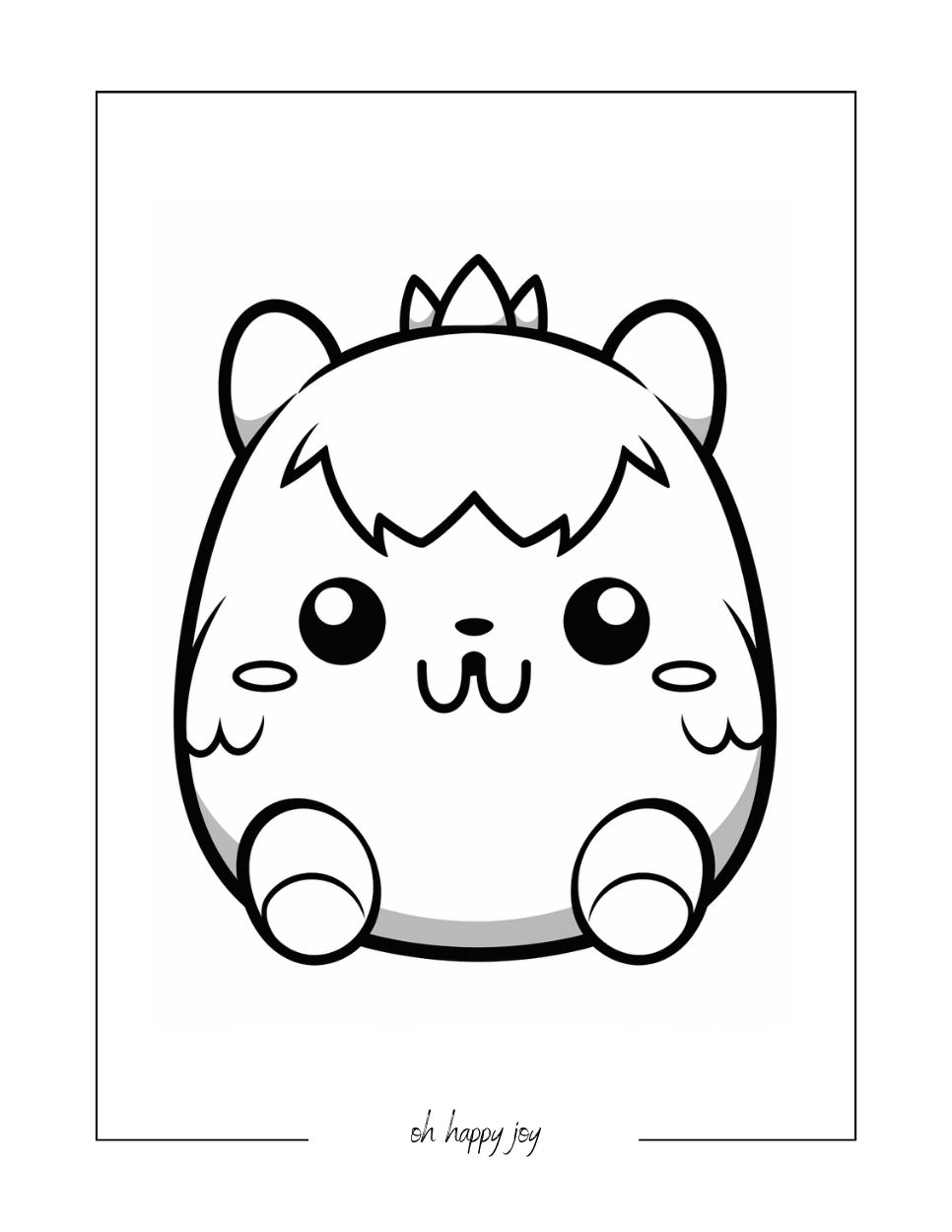 Squishmallow printable coloring page