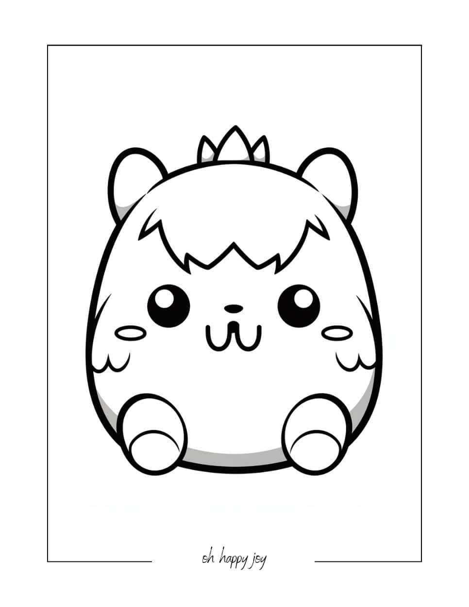 Squishmallow printable coloring page