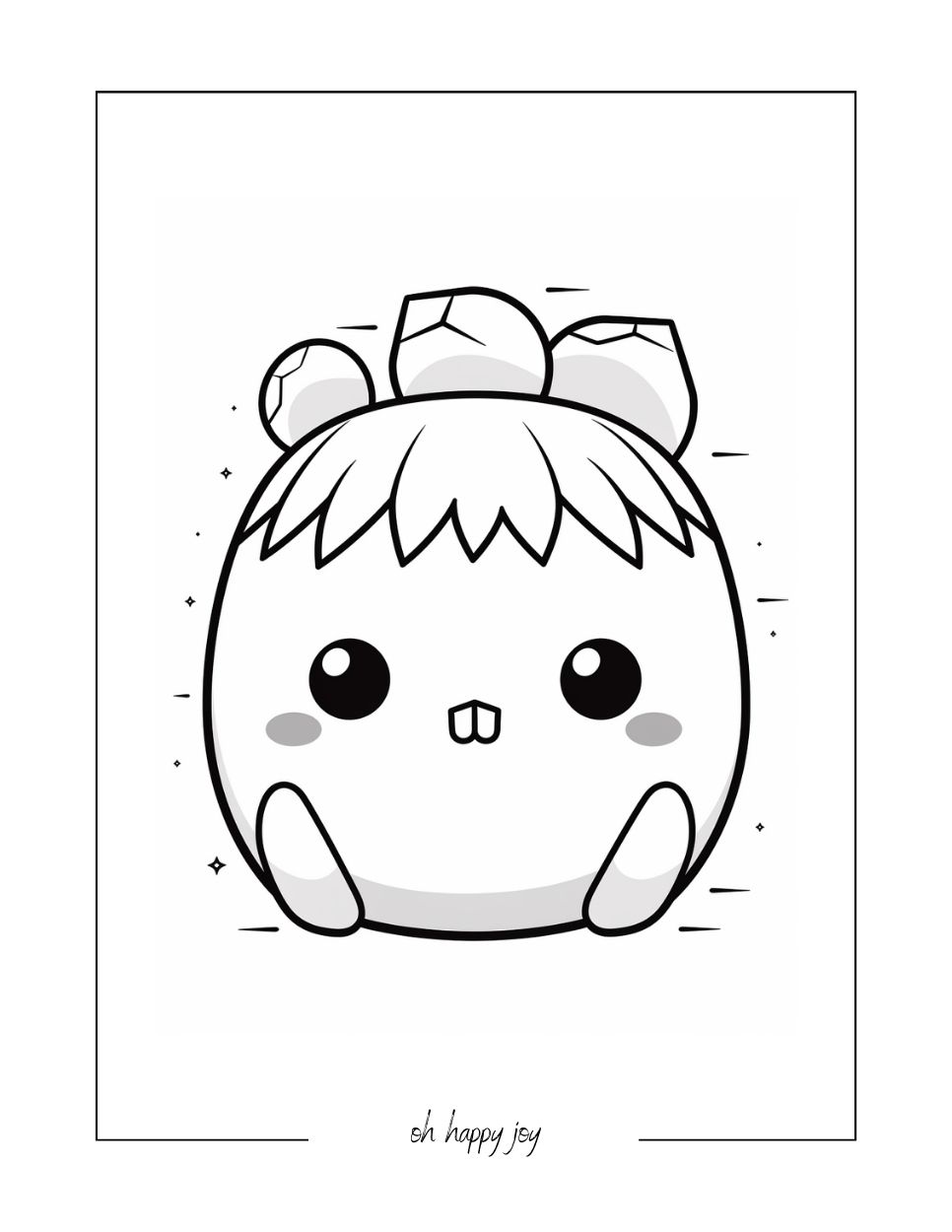 Squishmallow rock coloring page